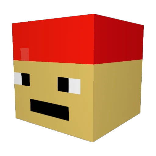 Hinataa1 Minecraft avatar head, 3D render
