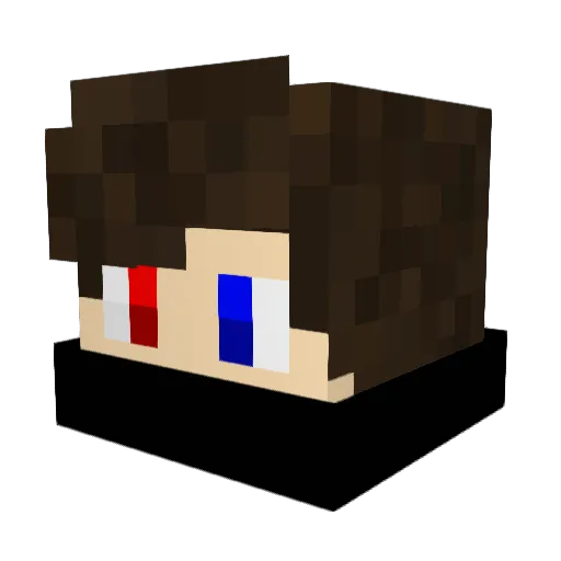 Hinderless Minecraft avatar head, 3D render