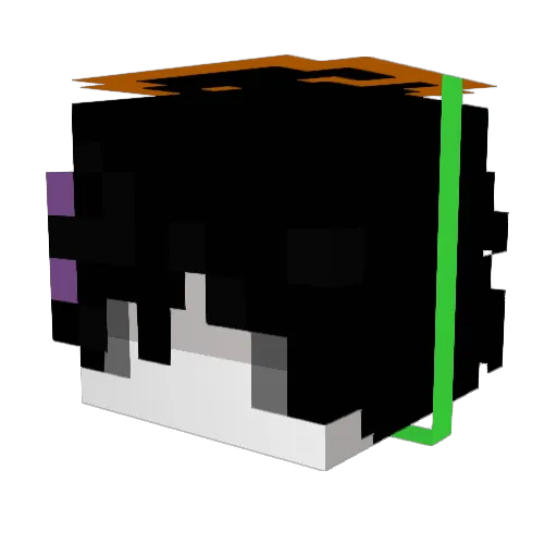 HinePie Minecraft avatar head, 3D render