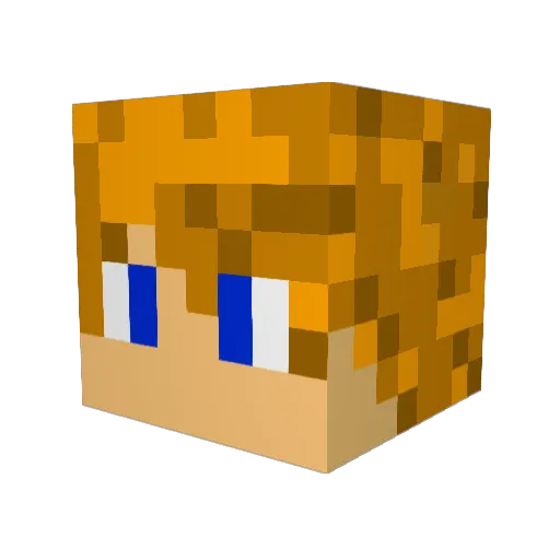 HingusDingus Minecraft avatar head, 3D render