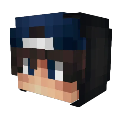 HiniWini Minecraft avatar head, 3D render