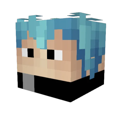 Hinklemania Minecraft avatar head, 3D render