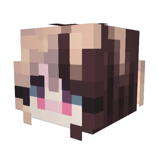 HinoKUU Minecraft avatar head, 3D render