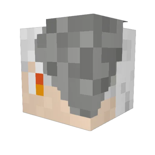HinoKami7650 Minecraft avatar head, 3D render