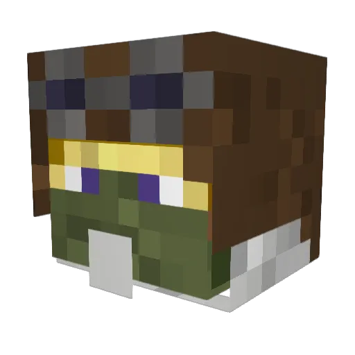 HinogU Minecraft avatar head, 3D render