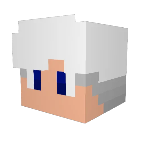 HinosYT Minecraft avatar head, 3D render