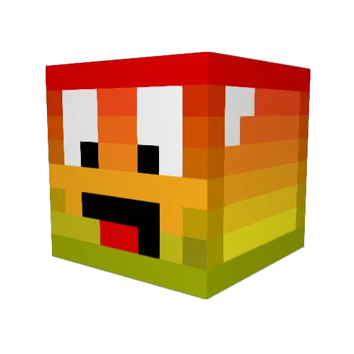 Hinotama486 Minecraft avatar head, 3D render