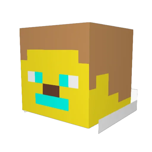 Hinskivinski Minecraft avatar head, 3D render