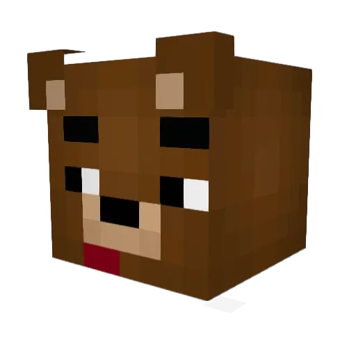 Hinsmall Minecraft avatar head, 3D render