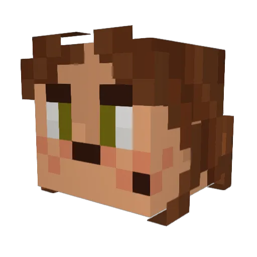 HintOfAnImage Minecraft avatar head, 3D render