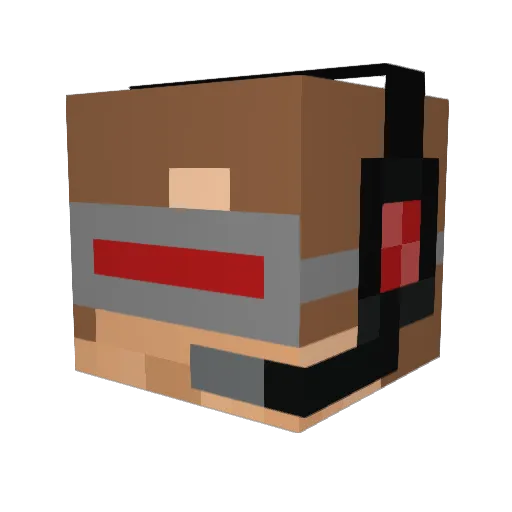 Hintswen Minecraft avatar head, 3D render