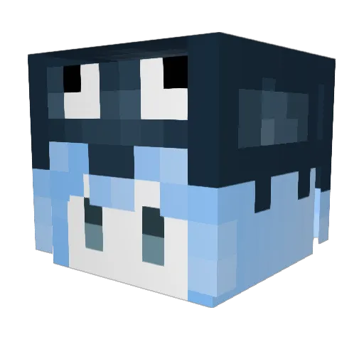 Hinuare Minecraft avatar head, 3D render