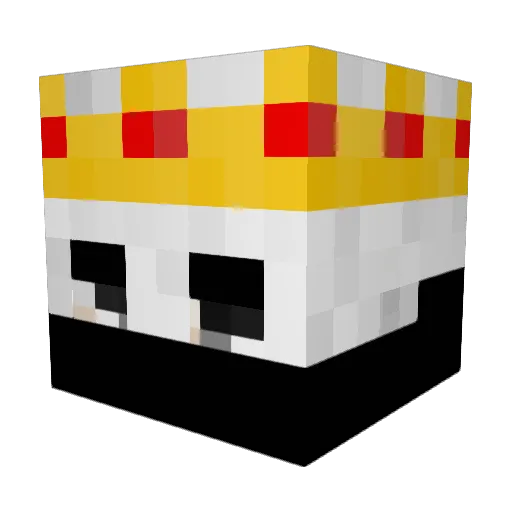 Hio72 Minecraft avatar head, 3D render