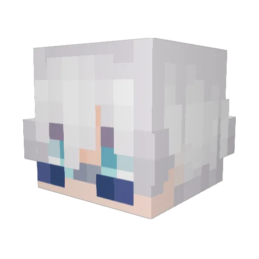 Hiorixi Minecraft avatar head, 3D render