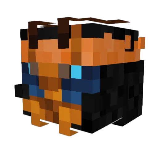HipAnt Minecraft avatar head, 3D render