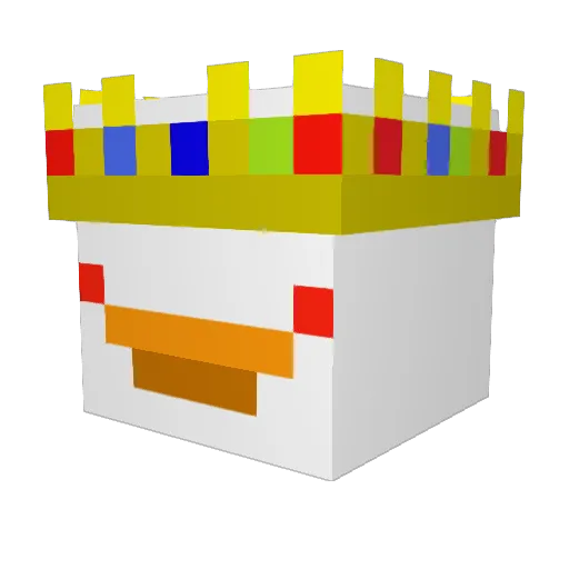 HipComet Minecraft avatar head, 3D render