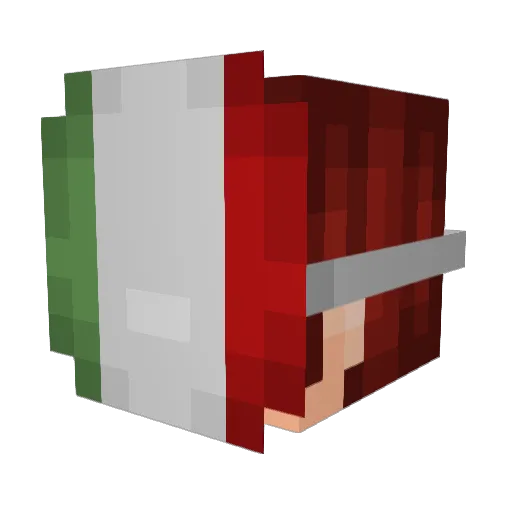 HiperTabloid Minecraft avatar head, 3D render