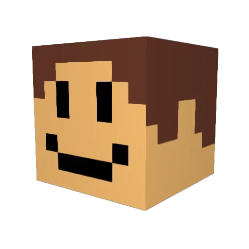 Hiper_sonic Minecraft avatar head, 3D render