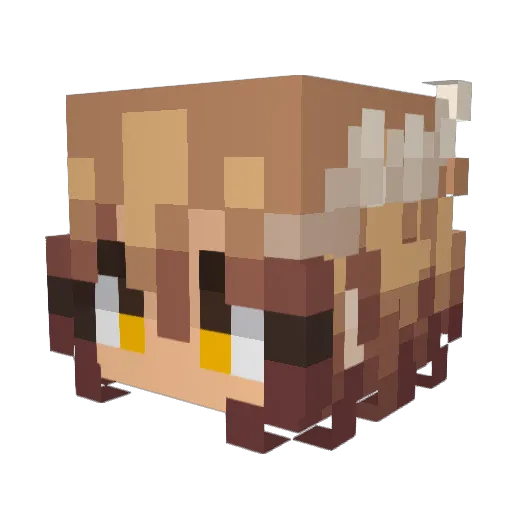 Hipercubista Minecraft avatar head, 3D render