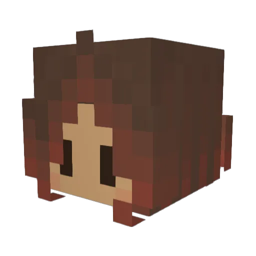 Hipermee Minecraft avatar head, 3D render