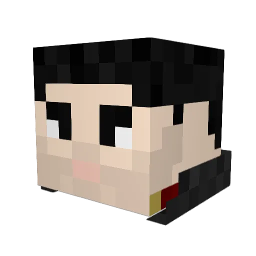 Hipernexus Minecraft avatar head, 3D render
