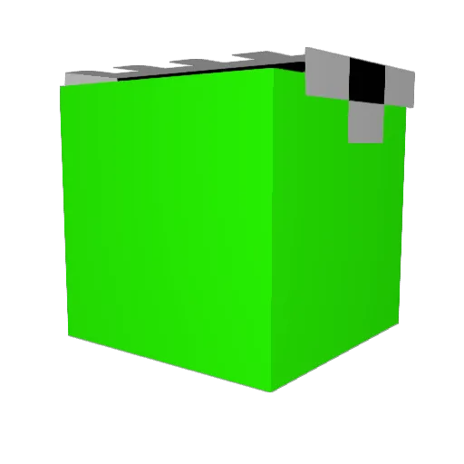Hiphinn Minecraft avatar head, 3D render