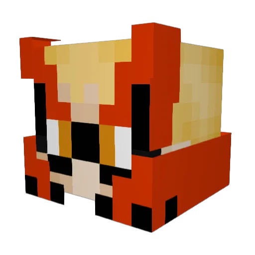 Hipnotista Minecraft avatar head, 3D render