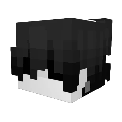 Hipnozaa Minecraft avatar head, 3D render