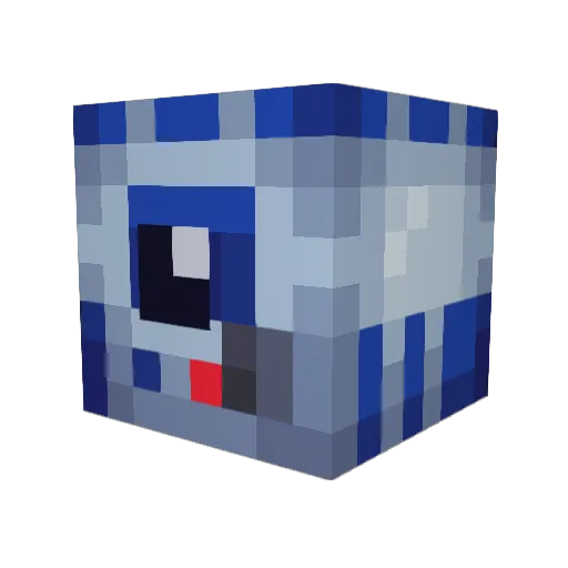 HipoPro Minecraft avatar head, 3D render