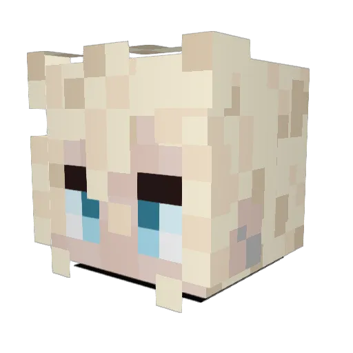 Hippagriff Minecraft avatar head, 3D render