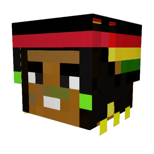 HippieHarry667 Minecraft avatar head, 3D render