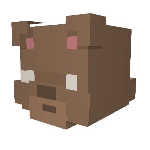 HippoGirl7 Minecraft avatar head, 3D render