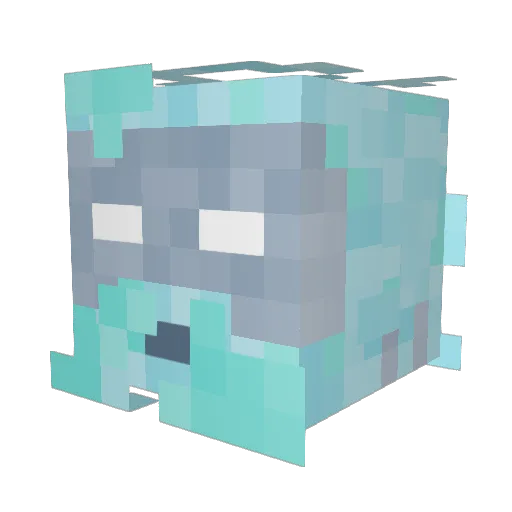HippoJunior Minecraft avatar head, 3D render