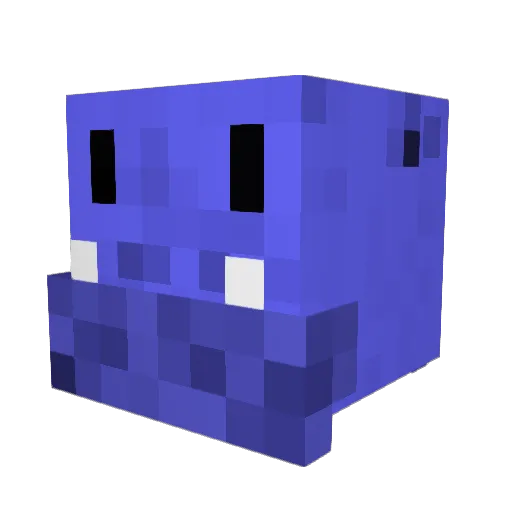 HippoTotem Minecraft avatar head, 3D render
