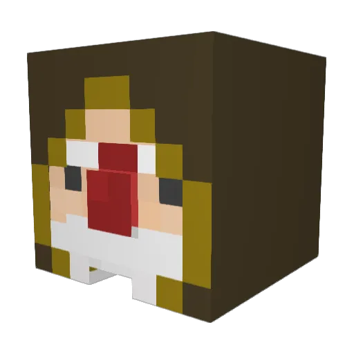 Hippo_Leel Minecraft avatar head, 3D render
