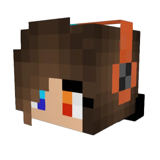 Hippocrate_fr Minecraft avatar head, 3D render