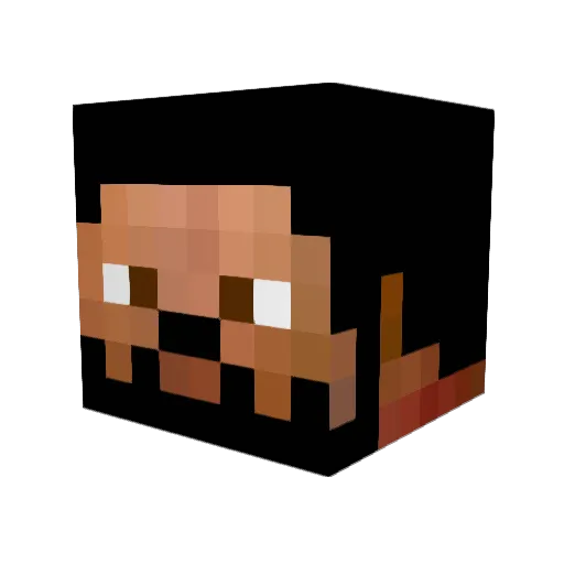 Hippoish Minecraft avatar head, 3D render