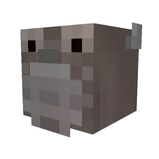 Hippoman333 Minecraft avatar head, 3D render
