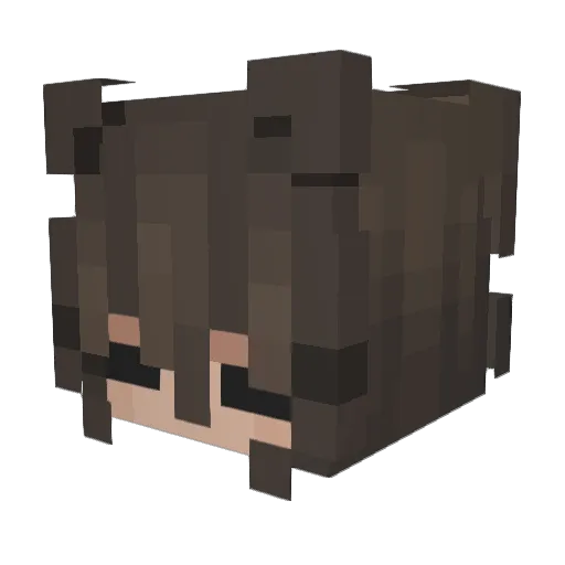 Hippopocampus Minecraft avatar head, 3D render