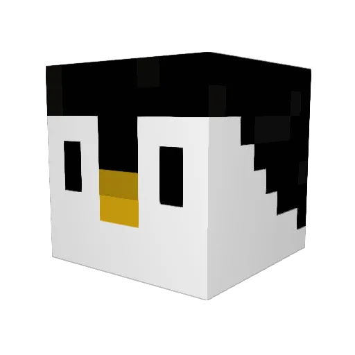 Hippopotamus2 Minecraft avatar head, 3D render