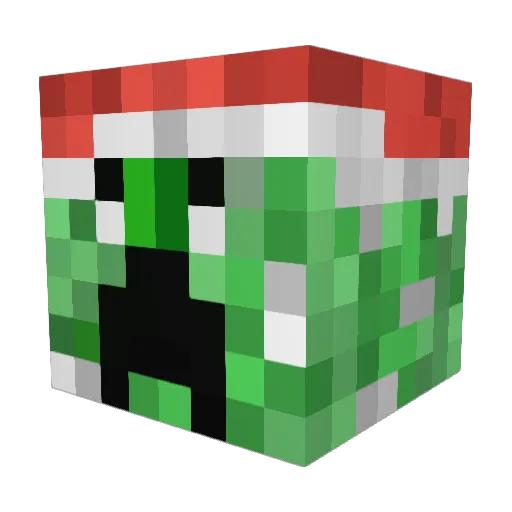 Hipposuper Minecraft avatar head, 3D render