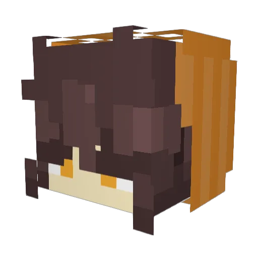 Hippothylacine Minecraft avatar head, 3D render