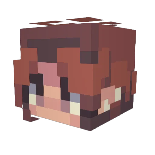 Hippy81 Minecraft avatar head, 3D render