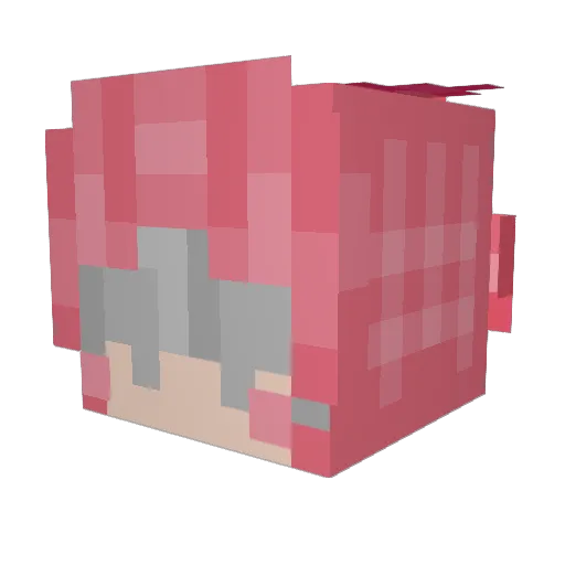HippySnob Minecraft avatar head, 3D render