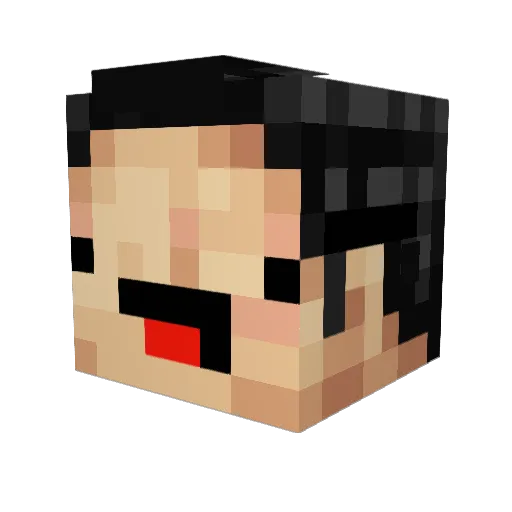 HippyStank Minecraft avatar head, 3D render