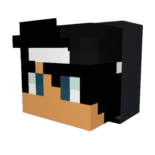 HippyWippy Minecraft avatar head, 3D render