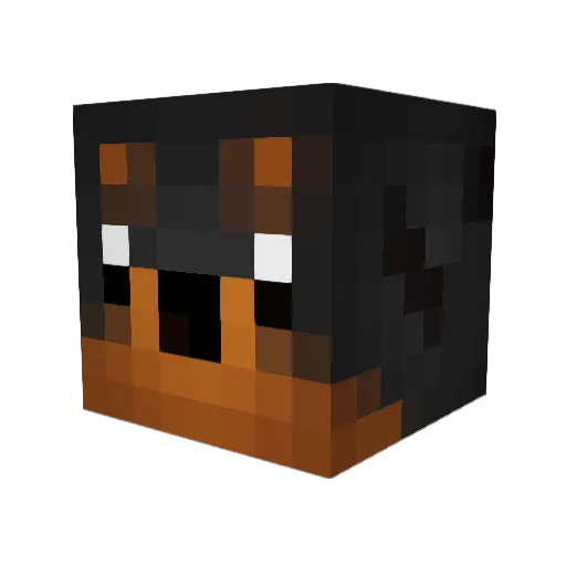 HipsterPlayer Minecraft avatar head, 3D render