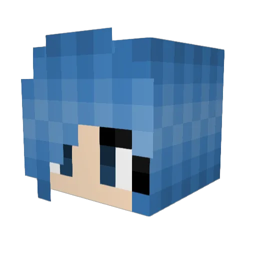 HipsterWave Minecraft avatar head, 3D render