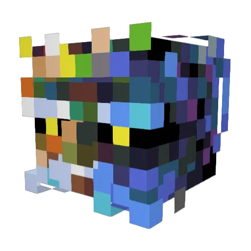 Hipster_Jane Minecraft avatar head, 3D render