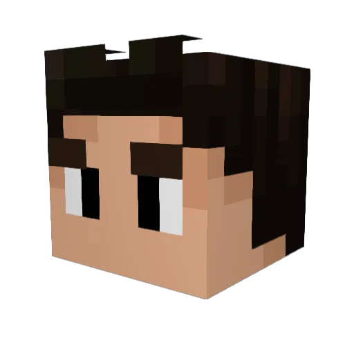 HiqueToGa Minecraft avatar head, 3D render